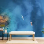 Living Room Calm and Endless Blue Ocean Wallpaper