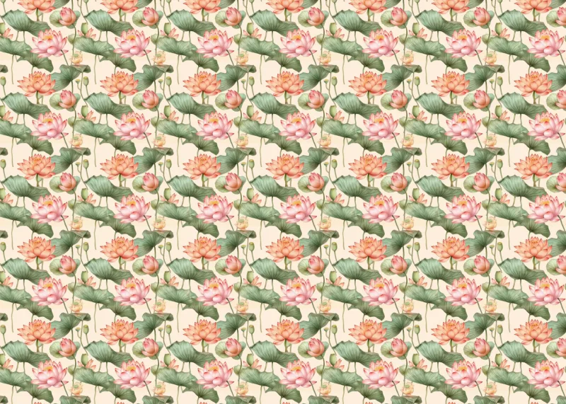 Lotus Glory Floral Wallpaper