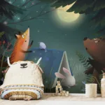 Magical Moonlit Night Wall Mural Magical Moonlit Night Wall Mural
