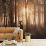 Majestic Deer in Forest Wallpaper