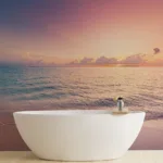 Ocean Tide Peel And Stick Wallpaper For Wall Décor interior complete the wall