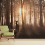 Silent Woods with Graceful Deer