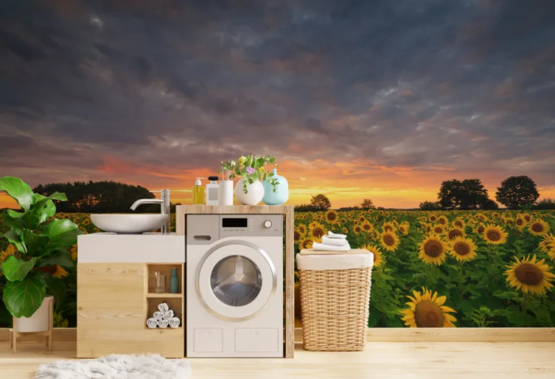 Sunflower Garden View Wallpaper Sunflower Garden View Wallpaper