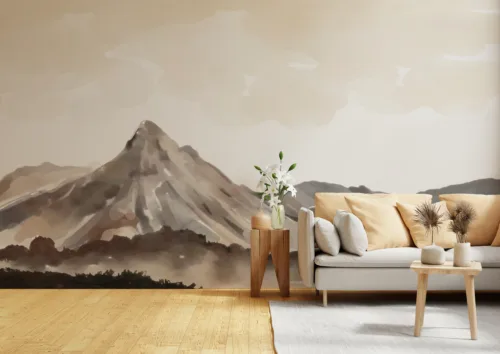 Sunset Serenity Abstract Wallpaper Living Room