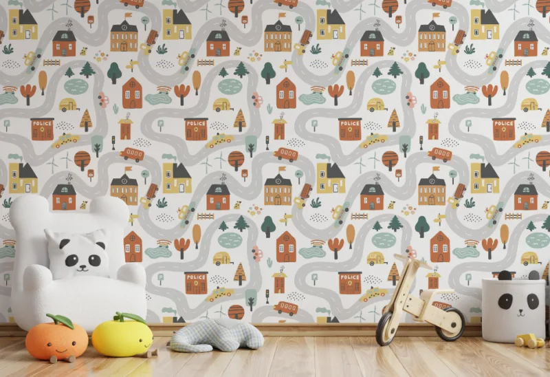 Tent City Kids Wallpaper Murals