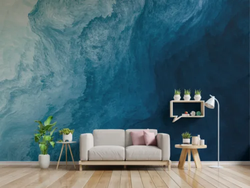 Top Blue Unique Abstract Wallpaper for Wall