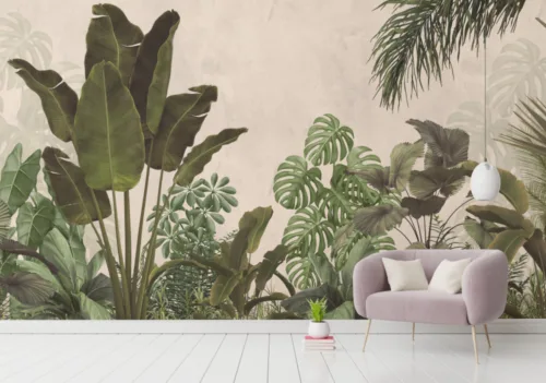 Tropical Heaven Peel and Stick Living Room Wallpaper Tropical Heaven Peel and Stick Living Room Wallpaper