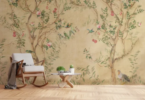 Unique Botanical Floral Wallpaper