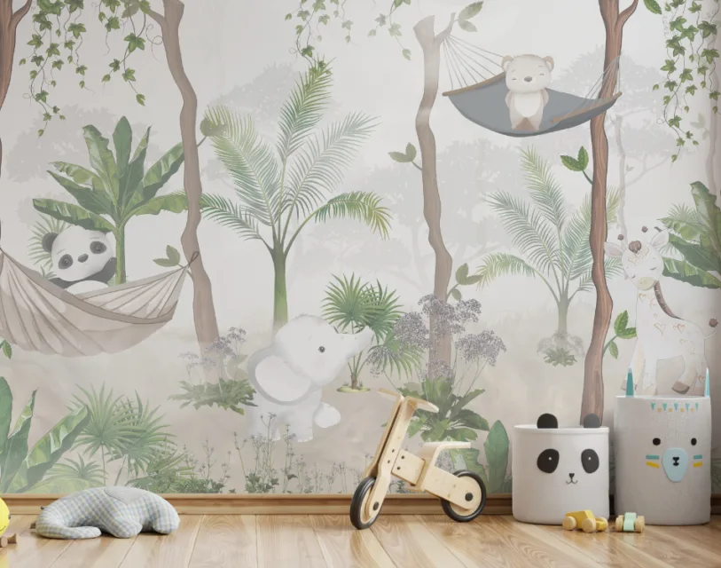 Whimsical Leaf Forest Kids Wall Art Whimsical Leaf Forest Kids Wall Art