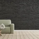 Black Color Bold Effect Wall Mural