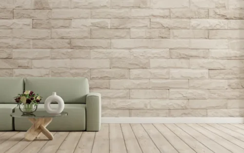 Cream Color Brick Effect Wallpaper for Wall Cream Color Brick Effect Wallpaper for Wall