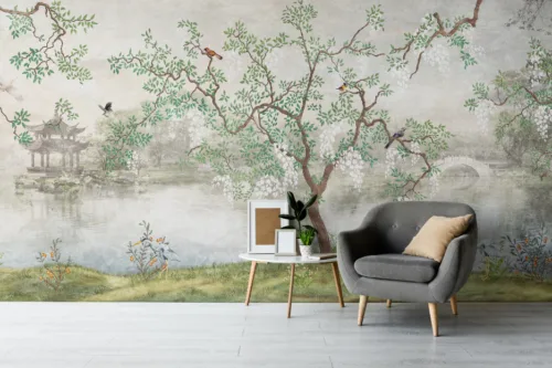 Leaves Mural Peel and Stick Living Room Wallpaper Mural Leaves Mural Peel and Stick Living Room Wallpaper Mural
