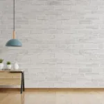 Light Gray Office Brick Effect Wall Mural
