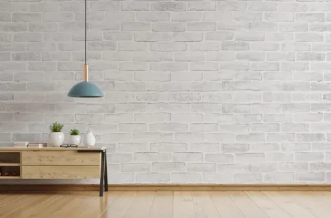 Light Gray Office Brick Effect Wall Mural