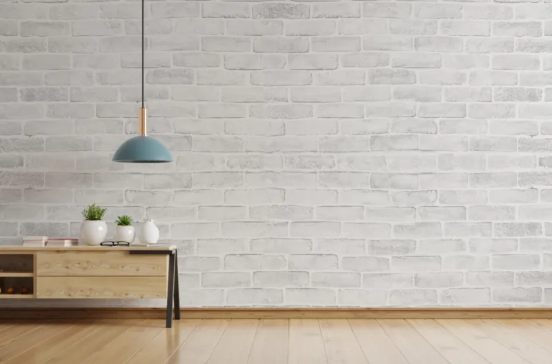 Light Gray Office Brick Effect Wall Mural