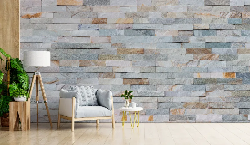 Natural Stone Brick Wall Mural