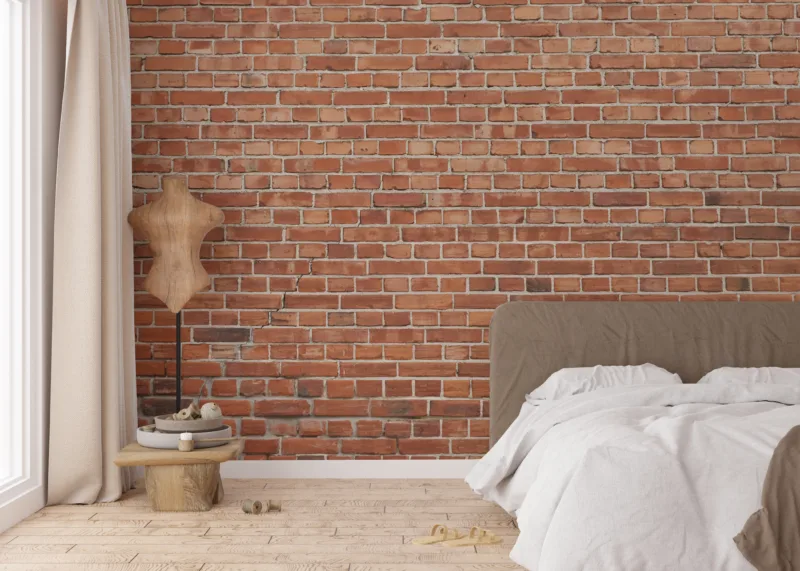 Red Color Brick Wall Design