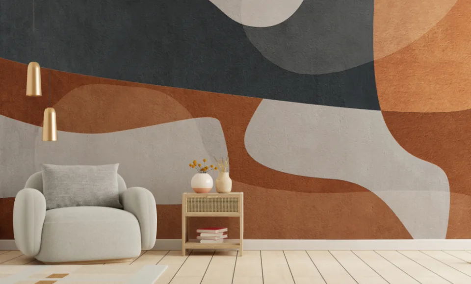 Soft Flow Abstract Wall Mural Yoga Room Soft Flow Abstract Wall Mural Yoga Room