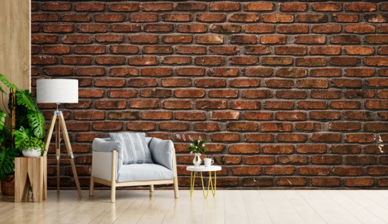 Top Looking Dark Color Brick Style Wallpaper