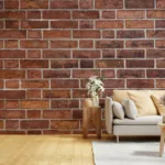 Unique Red Texture Brick Style Wallpaper