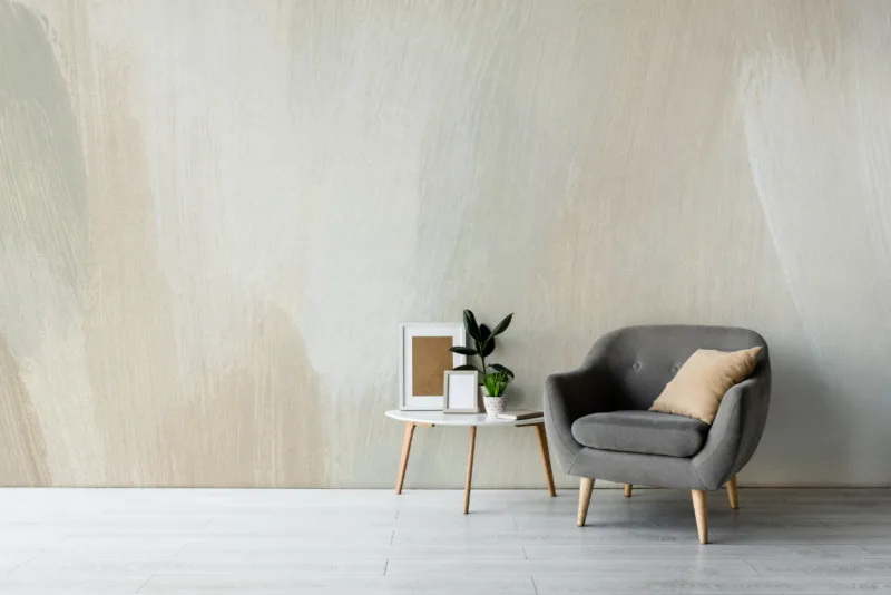 White Beige Shades Abstract Wall Mural