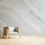 White Marble Howdy Wallpaper Mural