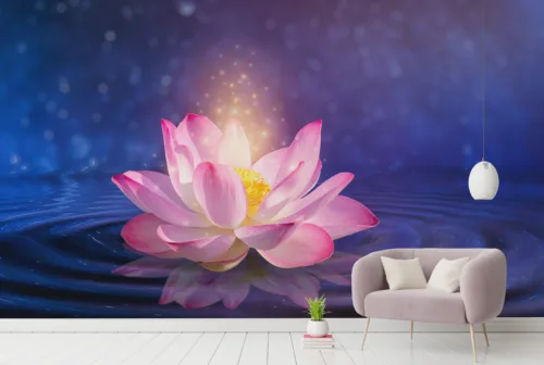 Aesthetic Zen Wallpaper Purple Flower Mural Peaceful Room Design Aesthetic Zen Wallpaper Purple Flower Mural Peaceful Room Design add aesthetic atmosphere in your room and home