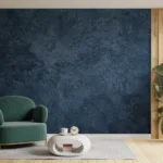 Blue Concrete Wall Wallpaper with Rough Surface for Modern Spaces great for adding a bold industrial vibe to modern and contemporary living spaces