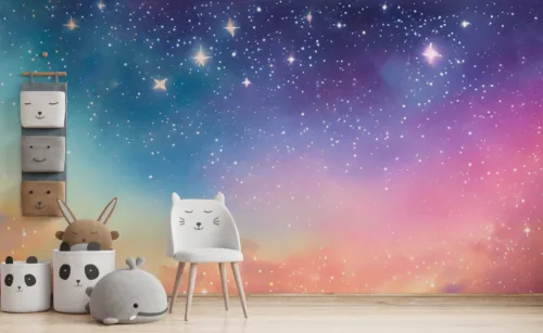 Cosmic Peel Stick Wall Decal Gradient Starscape Wallpaper for Kids Cosmic Peel Stick Wall Decal Gradient Magical Wallpaper for Kids ideal Colorful and Dreamy Night Sky with Stars