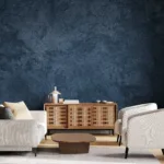 Industrial Blue Concrete Wall Decor with Seamless Texture Design ideal for modern interiors seeking raw and stylish wall aesthetics