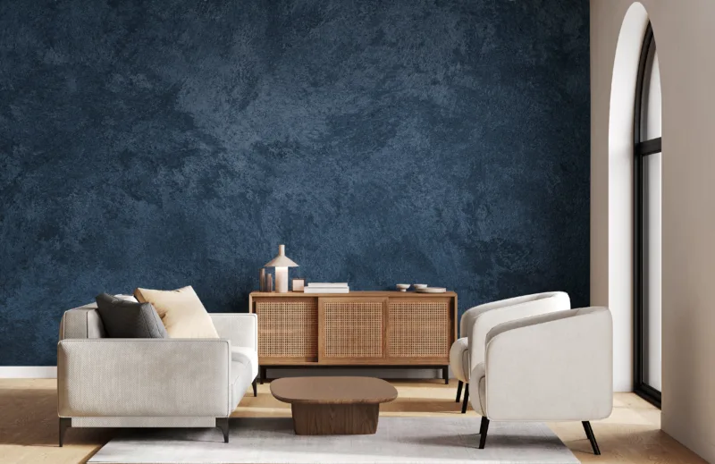 Industrial Blue Concrete Wall Decor with Seamless Texture Design ideal for modern interiors seeking raw and stylish wall aesthetics