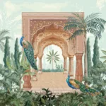Mughal Art Vibrant Colors Heritage Painting Peel And Stick Indian Wallpaper Mughal Art Vibrant Colors Heritage Painting Peel And Stick Indian Wallpaper
