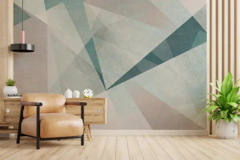 Muted Triangular Geometric Abstract Wall Art Design Muted Triangular Geometric Abstract Wall Art Design