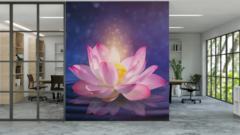 Pink Purple Lotus Water Flower Wall Art Peel Stick Captures the main subject clearly and includes a high-search term