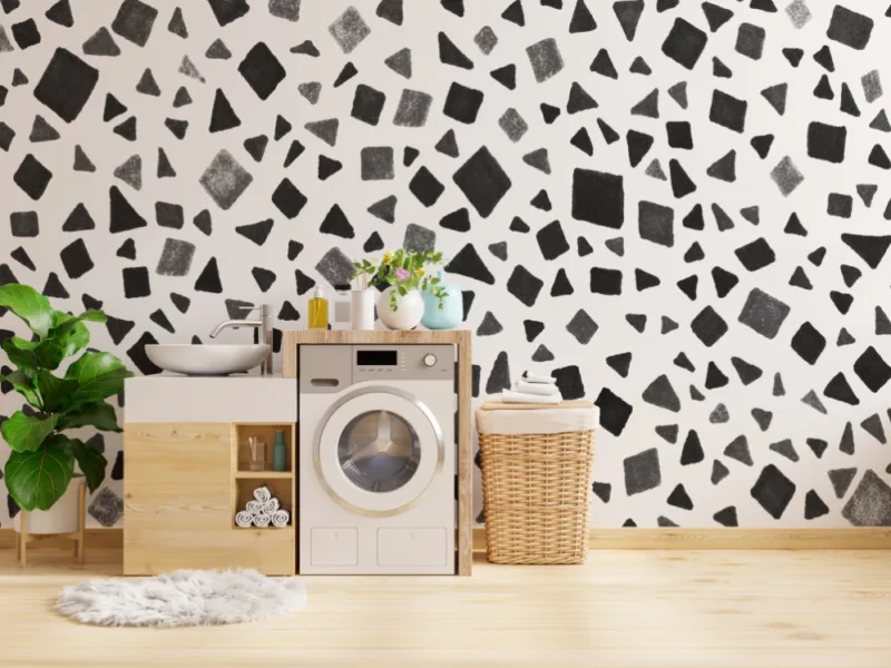 Stylish Seamless Terrazzo Surface Featuring Marble Stone Chips Wallpapers for Wall