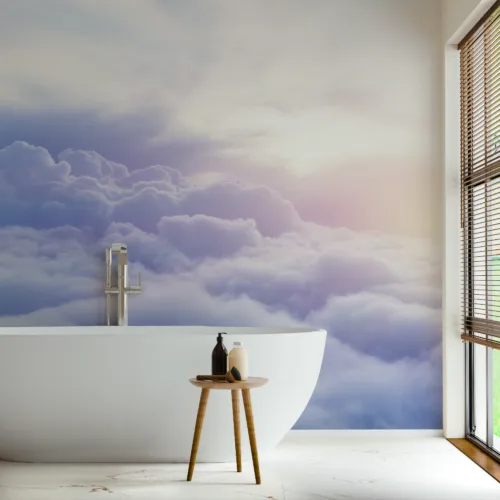 Bathroom Natural Sky Cloudy Self Adhesive Wall Deco Wallpaper Mural Bathroom Natural Sky Cloudy Self Adhesive Wall Deco Wallpaper Mural