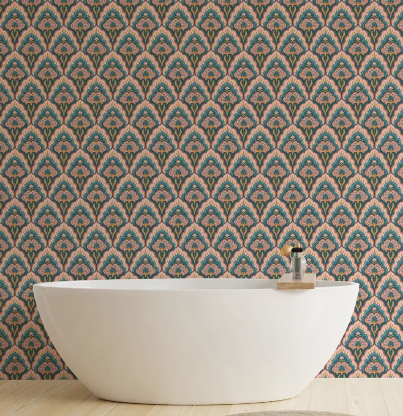 Bold Flower Accent Wall Vintage Arch Pattern For Denver Homes Special Touch