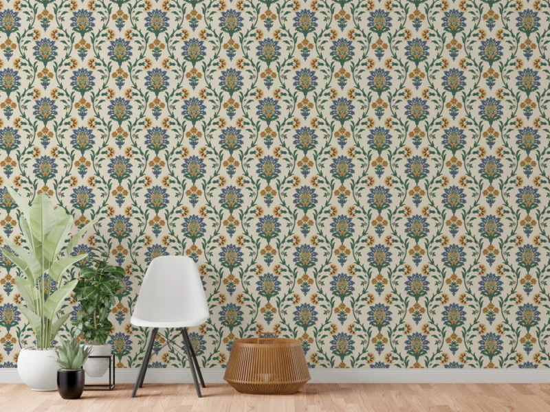 Classic Damask Wallpaper Peel Stick Vintage Botanical Wall Mural