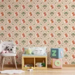 Gender Neutral Safari Wallpaper For Nursery Or Toddler Room