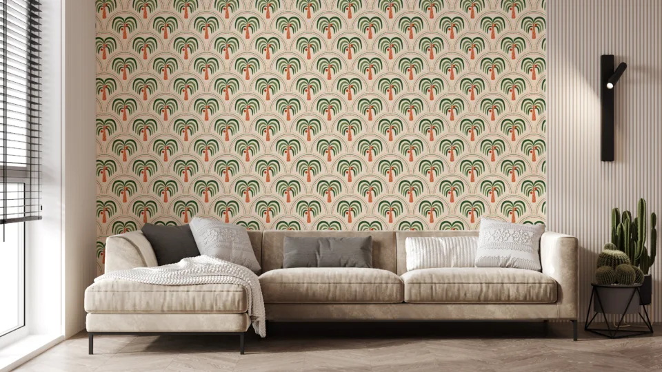 Green Palm Tree Wallpaper Self Adhesive Living Room Mural Green Palm Tree Wallpaper Self Adhesive Living Room Mural