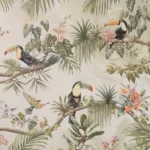 Jungle Wallpaper With Toucans Birds Leaves Floral Peel Stick Mural
