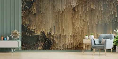 Luxury Golden 3D Abstract Wallpaper Modern Metallic Textured Design Luxury Golden 3D Abstract Wallpaper Modern Metallic Textured Design