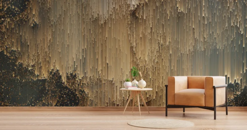 Luxury Wallpaper Gold Metal Texture Abstract Modern Art Style