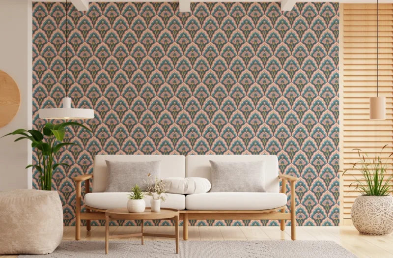 Mediterranean Floral Wall Print Traditional Elegance Interior For Miami Homes Style