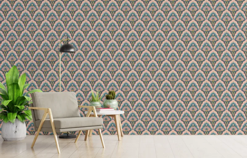 Vintage Floral Pattern Wallpaper Classic Arch Design For New York Homes Special