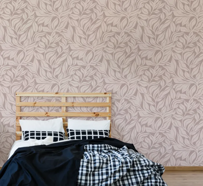 Beige Floral Leaf Removable Wall Mural Organic Design Vibe Washington Interior Feel Beige Floral Leaf Removable Wall Mural Organic Design Vibe Washington Interior Feel