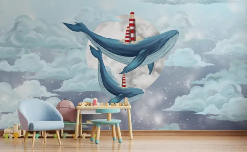 Nursery Wall Art Ocean Whale Clouds Lighthouse Kids Bedroom Wallpaper Georgia Nursery Touch Nursery Wall Art Ocean Whale Clouds Lighthouse Kids Bedroom Wallpaper Georgia Nursery Touch