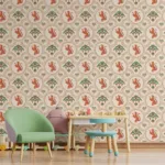 Palm tree and tiger wall mural decal for kids’ rooms—loved by Florida parents designing tropical spaces.