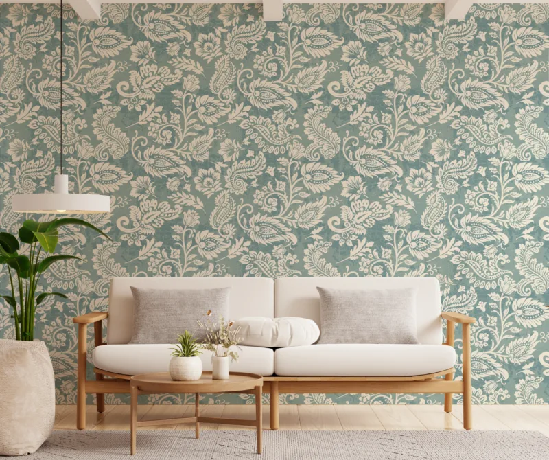 Peel Stick Floral Wallpaper Neutral Wall Art Rustic Homes Chicago Decor Touch