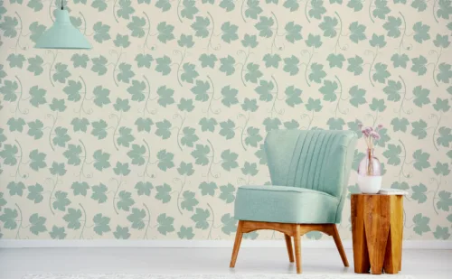 Farmhouse Style Leaf Wallpaper Spring Green Removable Mural Boston Room Trend Farmhouse style spring green leaf removable wallpaper mural creates a fresh Boston room trend with nature-inspired design and easy peel-and-stick use.